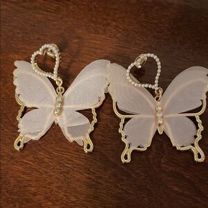 Elegant Butterfly Earrings with Gold Accents